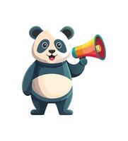 Panda with a Megaphone vector