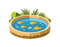 Tide Pools with Small Fish vector