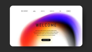 trendy webpage with fluid gradient design vector