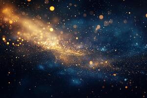 Bokeh Background With Glowing Particles photo