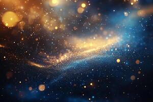 Bokeh Background With Glowing Particles photo