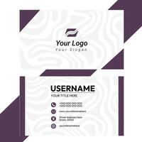 Business card template with company logo. vector