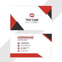 Stylish business card template design. vector
