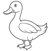 Cute Duck Outline for Kids vector