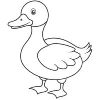 Sweet Duck Outline Design vector