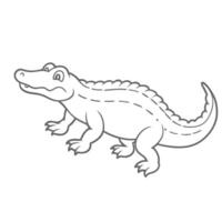 a crocodile outline design vector