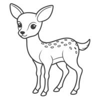 Charming Deer Outline Drawings vector