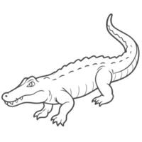 Fun and Friendly Crocodile Outline Templates vector