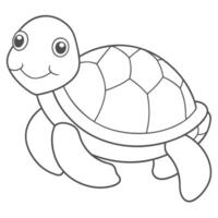Cute Turtle Outline Templates vector