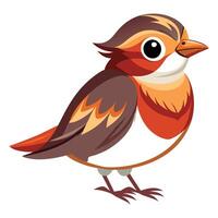 White Background with Bird vector