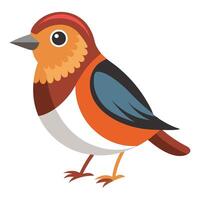 Bird in Flight on White vector