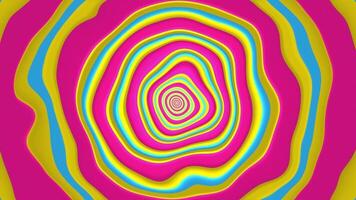 Swirls of shiny colorful rippling wavy circles abstract background. Trippy organic fluid motion. Full HD looping psychedelic animation. video