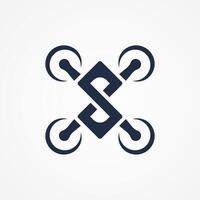 Infinity drone logo, drone with infinity icon combination, usable for technology, security, logistic and company logos, illustration vector
