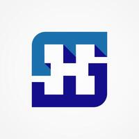 Initial Letter SH or HS Logo, Monogram Letter S with H inside in negative space combination, suitable for brand and companys logo design, illustration vector