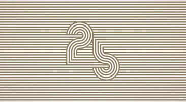 Number 25 logo design Inspiration, Number 25 logo multi line style that blends into the line background, flat design logo template, illustration vector
