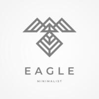 Minimal Eagle Logo Design, modern bird line style logo design, flat design logo template element, illustration vector