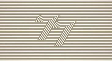 Number 77 logo design Inspiration, Number 77 logo multi line style that blends into the line background, flat design logo template, illustration vector