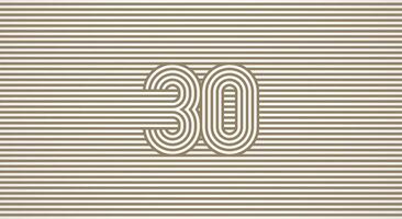 Number 30 logo design Inspiration, Number 30 logo multi line style that blends into the line background, flat design logo template, illustration vector