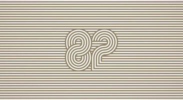 Number 82 logo design Inspiration, Number 82 logo multi line style that blends into the line background, flat design logo template, illustration vector