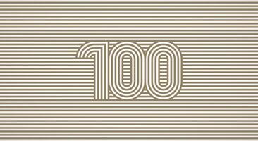 Number 100 logo design Inspiration, Number 100 logo multi line style that blends into the line background, flat design logo template, illustration vector