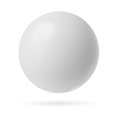 White sphere 3D realistic abstract shape illustration isolated on white background