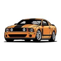 Perspective view car illustration for conceptual design vector