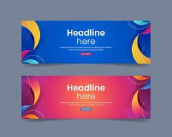 Gradient minimalist background for banner template vector