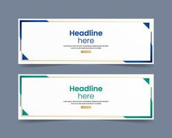 Set of simple business banner design template vector