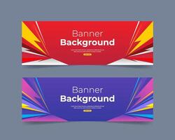 Gradient modern banner design template vector