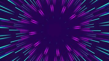 Kaleidoscopic mandala pattern with flowing blue green and pink fractal waves. Abstract purple background 4k glowing neon waves and repeating video