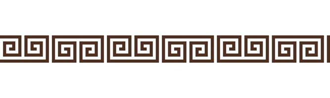 Greek key seamless border pattern collection. Decorative ancient meander, Greece ornament with repeated geometric motifs. vector
