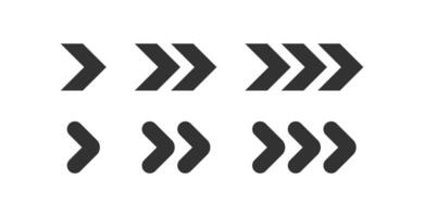 Arrow right icon. Direction sign. Navigation pointer. Next interface button. vector