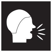 coughing person simple design vector