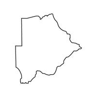 botswana map icon design vector