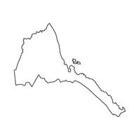 Eritrea region map icon design vector
