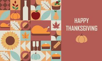 Thanksgiving Festive Fun Template Design for Background, Banner, Card, Poster with Text. EPS10 Illustration vector