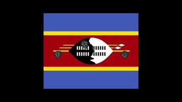 Eswatini Country Flag Shapes and Elements Construction Animation video