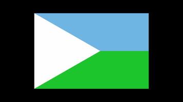 Djibouti Country Flag Shapes and Elements Construction Animation video