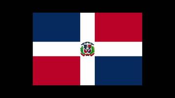 Dominican Republic Country Flag Shapes and Elements Construction Animation video