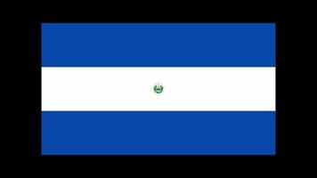 El Salvador Country Flag Shapes and Elements Construction Animation video