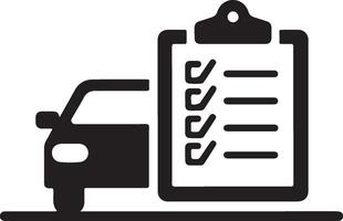 Car maintenance list icon with the checklist vector