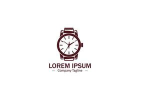 A classic wristwatch, symbolizing precision logo icon, reliability, and the passage of time design. Analog watch silhouette design. vector