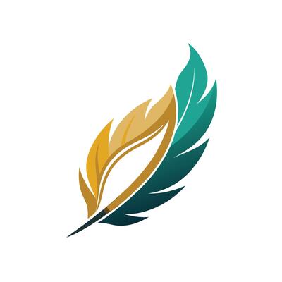 Quill logo feather icon wing design