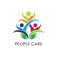 Abstract logo diversity and togetherness people circle community icon design unity, family, and teamwork. vector