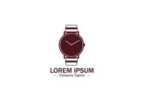 A classic wristwatch, symbolizing precision logo icon, reliability, and the passage of time design. Men luxury analog watch silhouette design. vector