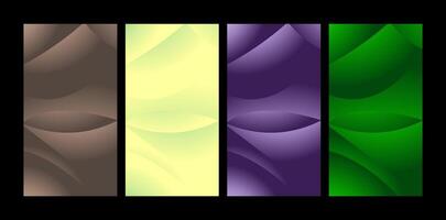 Abstract gradient background set. Gradient mesh. Blurred colorful mix. Modern design template for web covers, ad banners, posters, brochures, flyers. vector