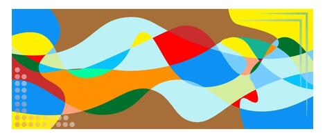 Colorful modern abstract wide banner. Busy abstract background. vector