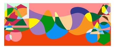 Abstract geometric background. Bright color mix. For banner, flyer, book cover, etc. vector