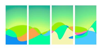 Abstract art with green and yellow color mix. bright color combination, Background wallpaper. vector