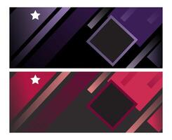 Simple banner design template, for simple advertisements that are very easy to use for companies or businesses. vector